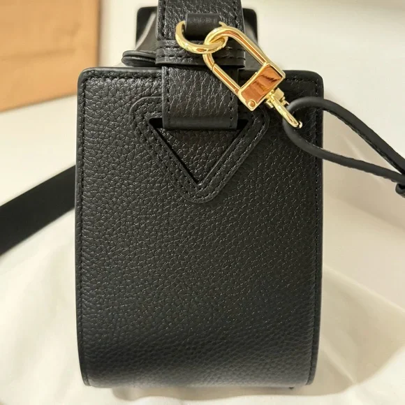 The Horse Clementine Bag Black Pebbled with Gold Hardware - Picture 3 of 14